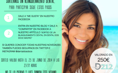 Sorteo de un blanqueamiento dental en Dental Dos Doce Madrid