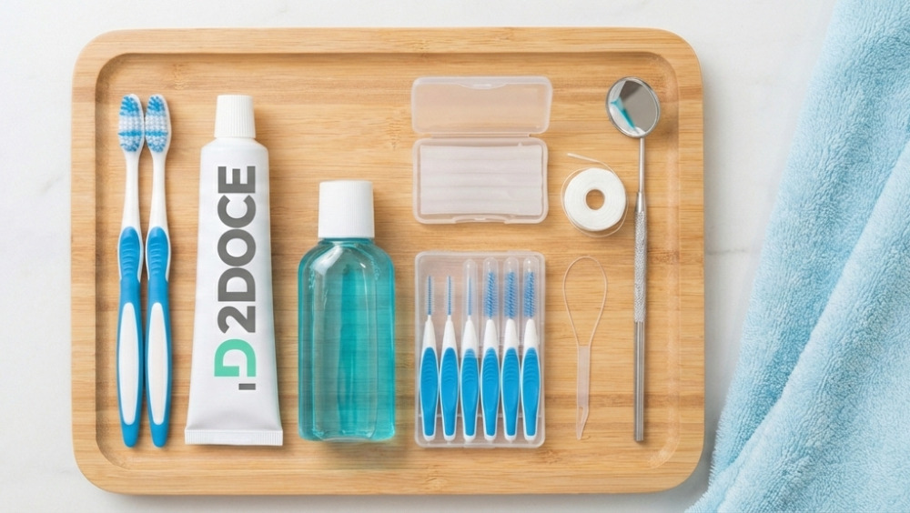 Artículos de higiene dental para personas con brackets.