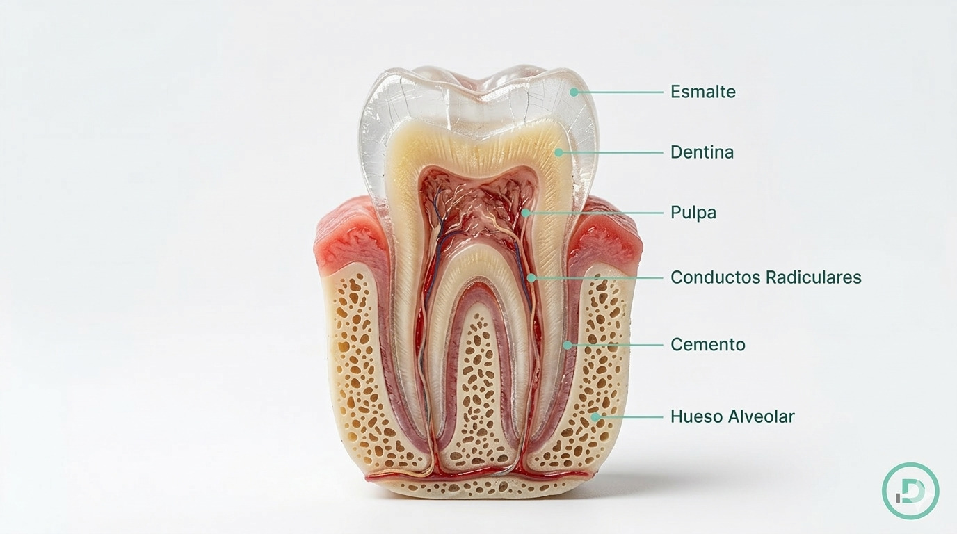 Partes de un diente.